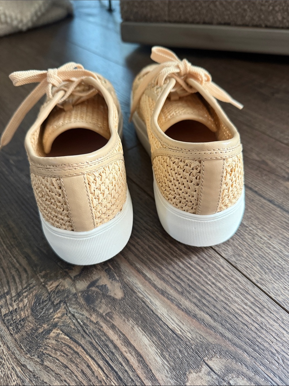 J. Jill NWOB Rory Platform Woven Textured Sneaker in Natural 8 - Picture 7 of 9